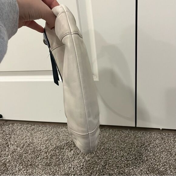 Vintage Coach Daisy Spectator Leather Shoulder/ Handbag Parchment/ Slate Blue - Picture 12 of 16